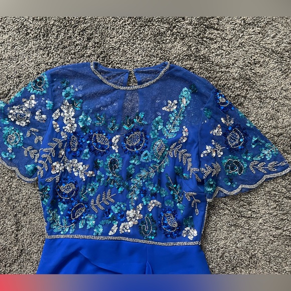 ASOS Virgos lounge embellished midi dres in cobalt. Size 6 US. - Picture 7 of 13